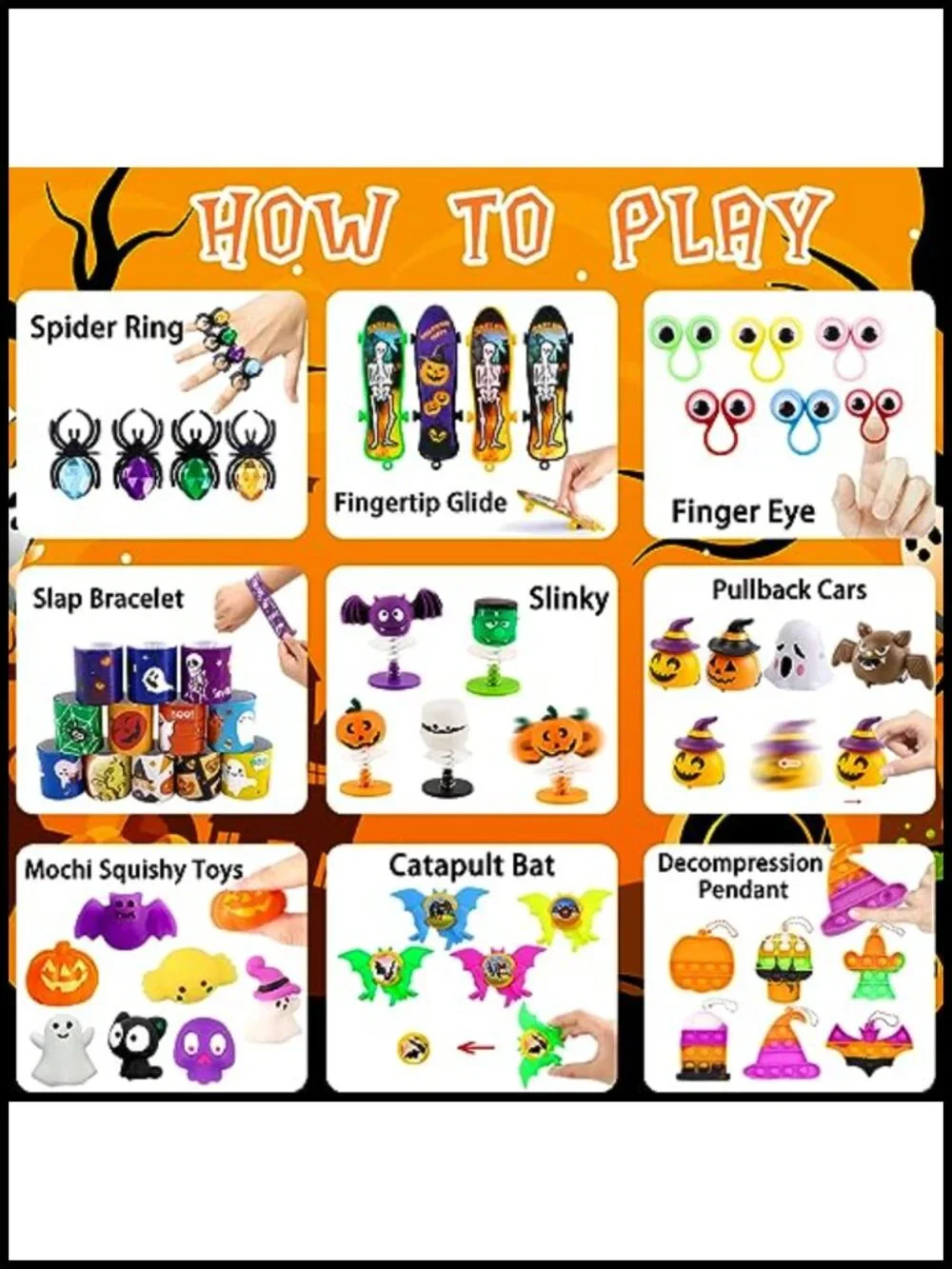 Halloween Party Favors Bulk 210 Pcs Toys for Kids Trick or Treat Classroom